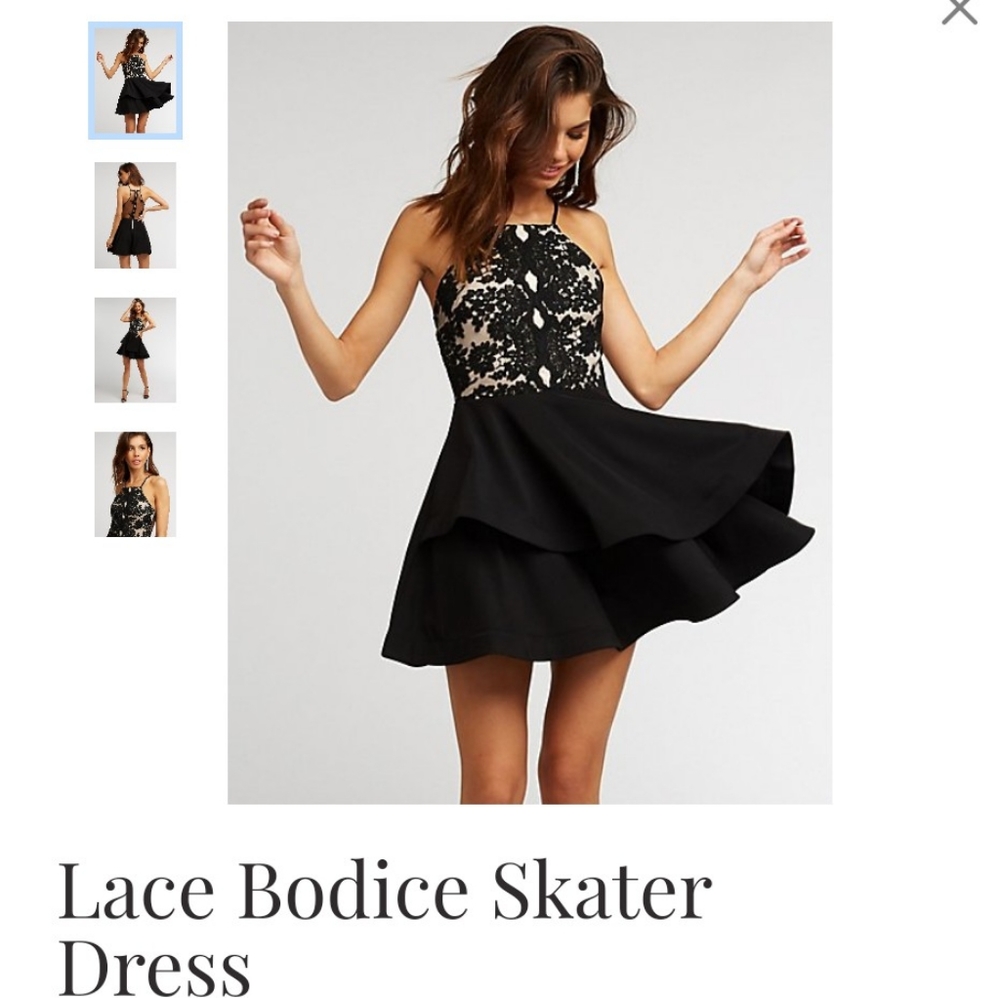 Lace Bodice Skater Dress
